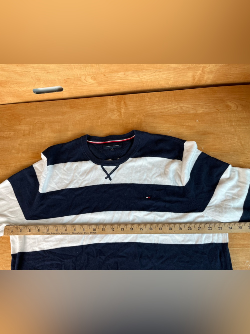 Tommy Hilfiger Navy and White Striped Sweater - Picture 4 of 4